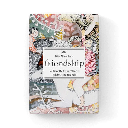 24 Inspirational Affirmation Cards + Stand - Friendship