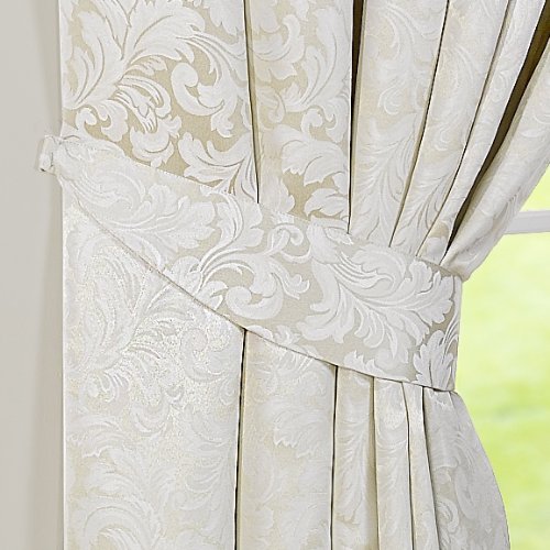 Hamilton McBride Pompeii Natural Fully Lined Readymade Curtain Pair