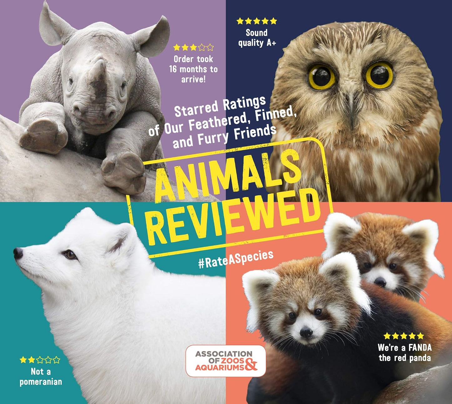 Animals Reviewed: Starred Ratings of Our Feathered, Finned, and Furry Friends Paperback
