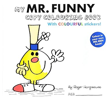 Mr Men Mr Funny Colouring Book with Stickers Paperback