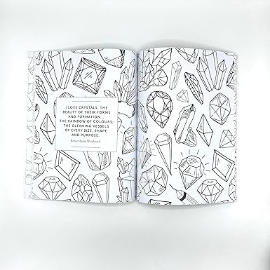 The Crystal Colouring Book: A Healing Journey of Colour and Creativity Paperback