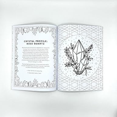 The Crystal Colouring Book: A Healing Journey of Colour and Creativity Paperback