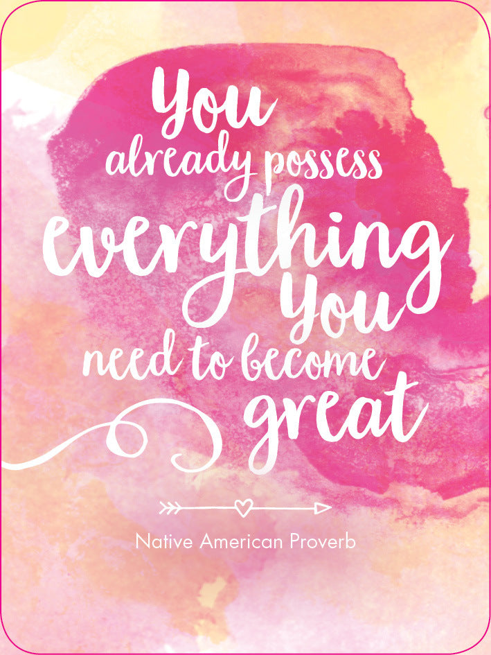 24 Inspirational Affirmation Cards + Stand - Positive Thoughts