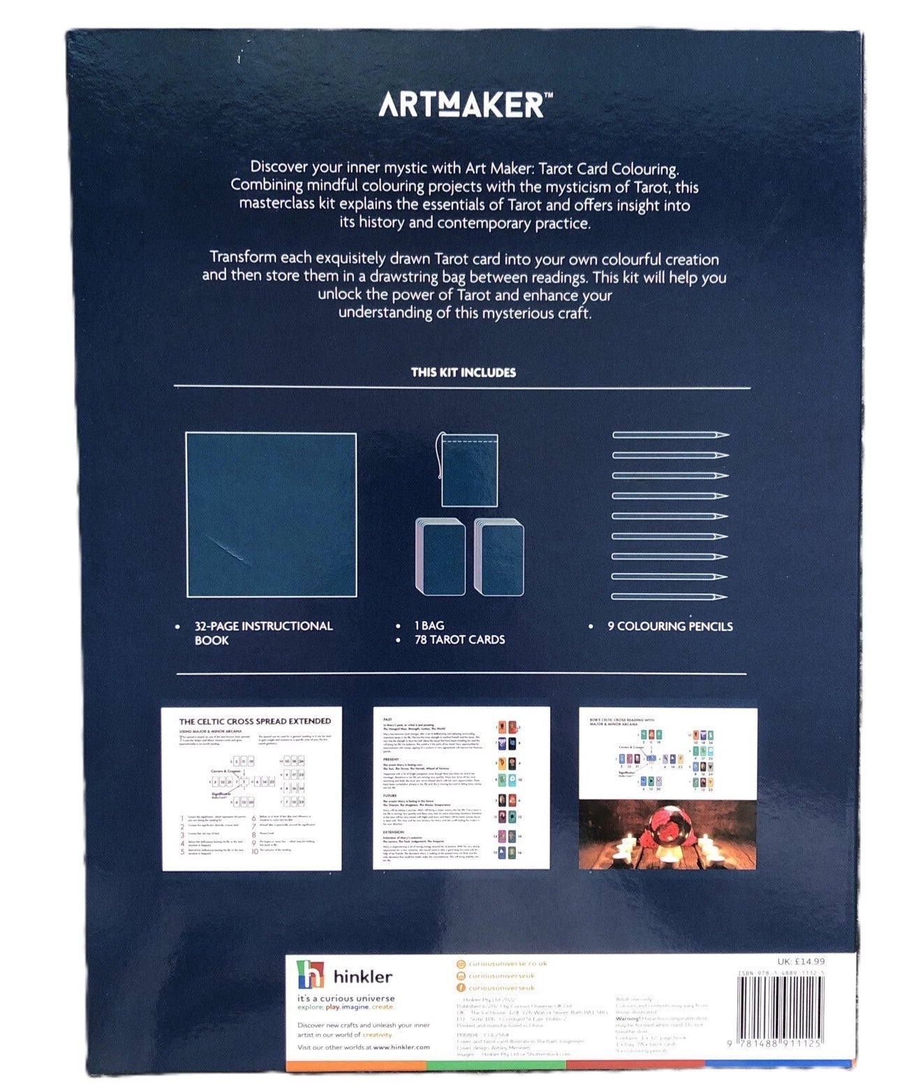 ArtMaker Tarot Card Colouring Masterclass Collection 89 Piece Kit