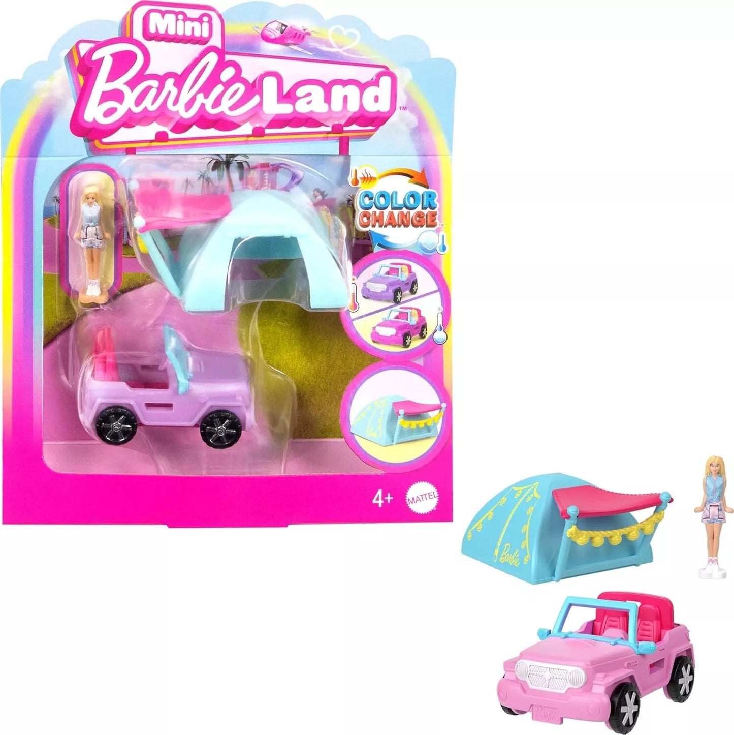 Barbie Mini Barbie Land Jeep & Tent Mini Barbie