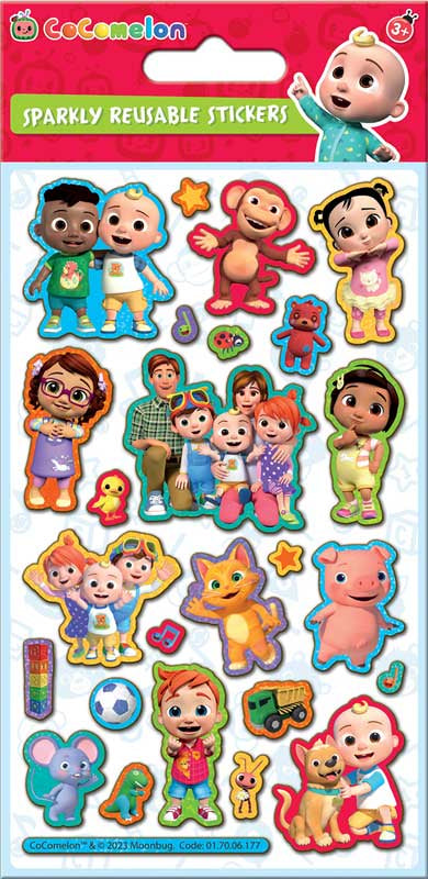 CoComelon Sparkly Reusable Stickers