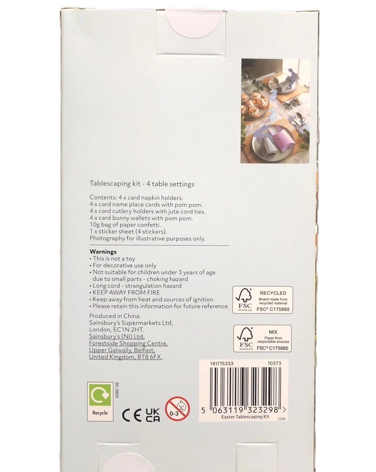 Home Easter Tablescaping Kit - 4 Table Settings