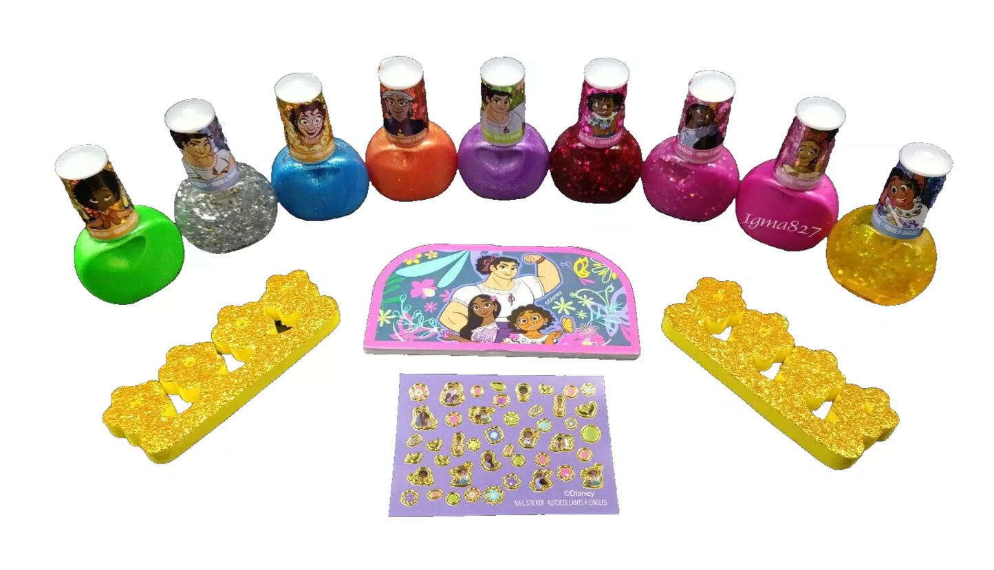 Disney Encanto Nail Polish Set Children's Nail Varnish Kids 9 x 4ml Polishes