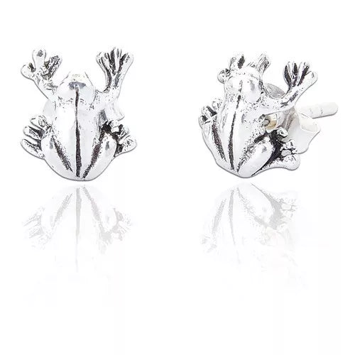 FROG STUDS 925 Sterling Silver Earrings