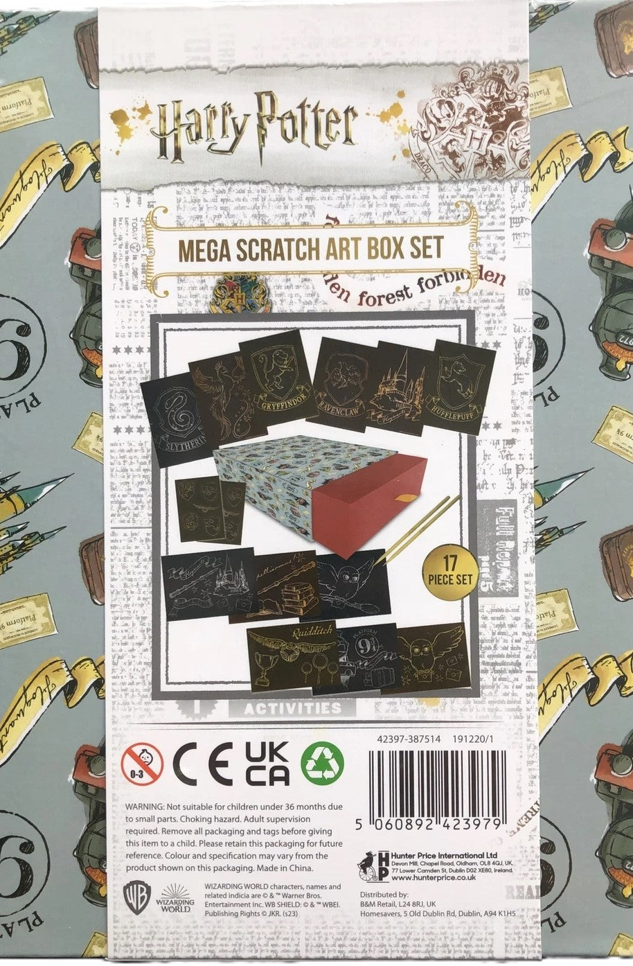 Harry Potter Mega Scratch Art Box Set 17pc Arts and Crafts