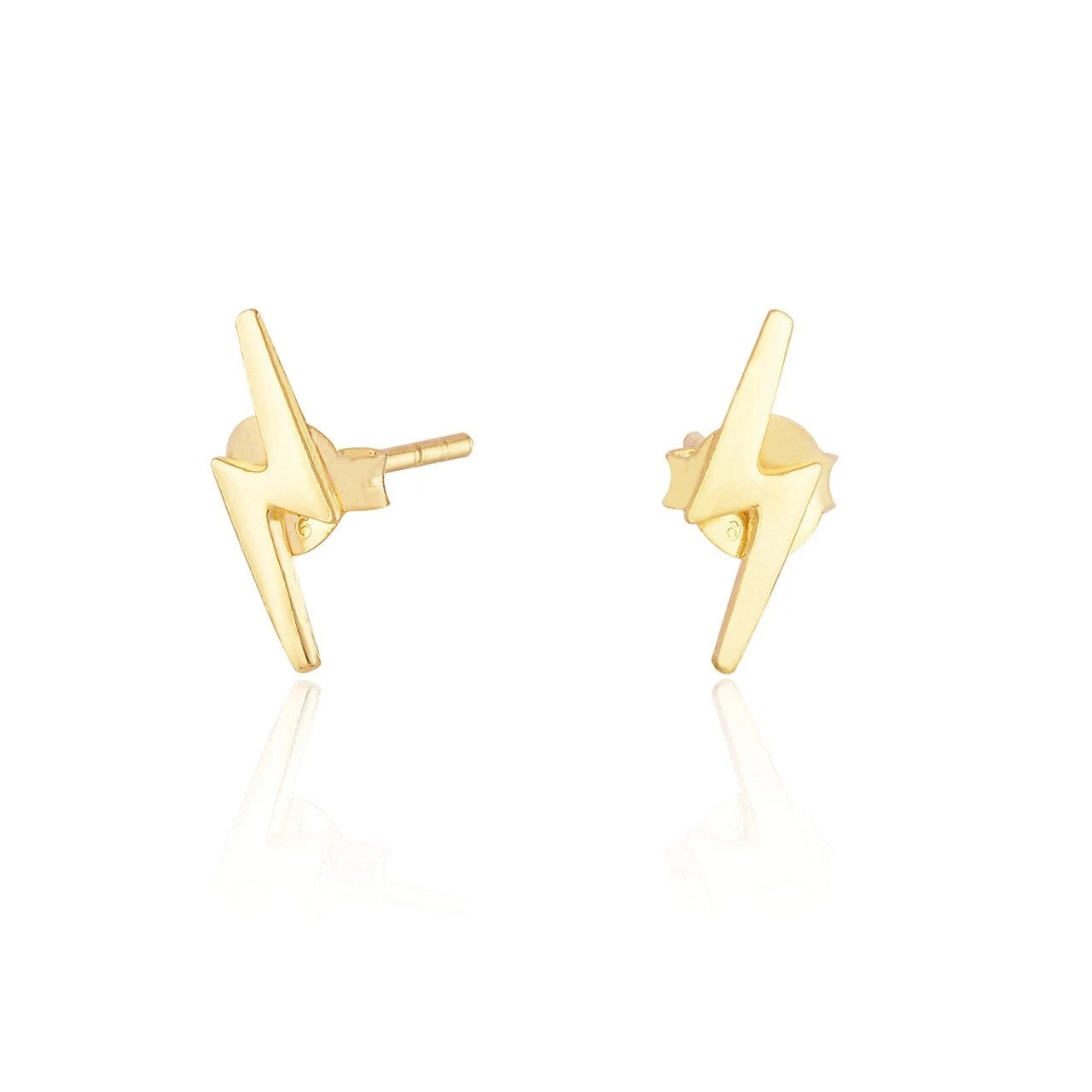 LIGHTNING STUDS - 18 CARAT GOLD PLATED 925 STERLING SILVER