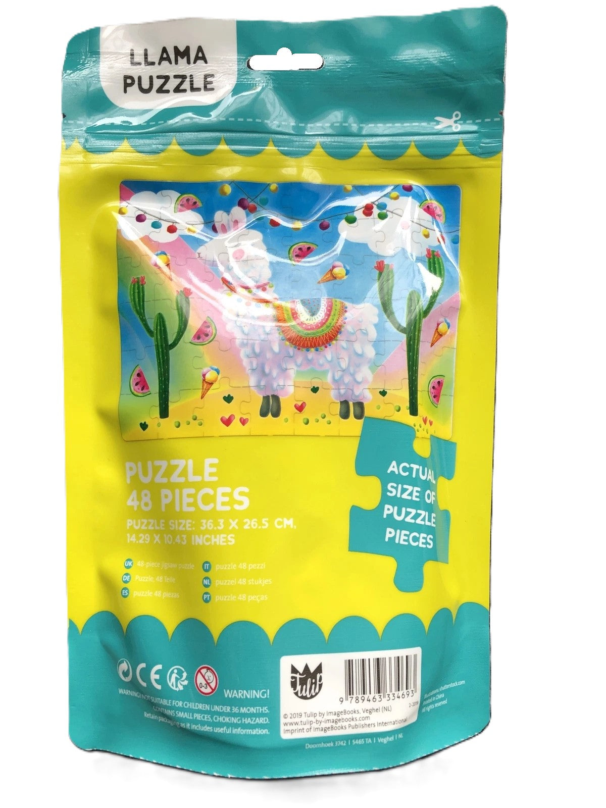 Llama Puzzle 48 Pieces in Resealable Bag