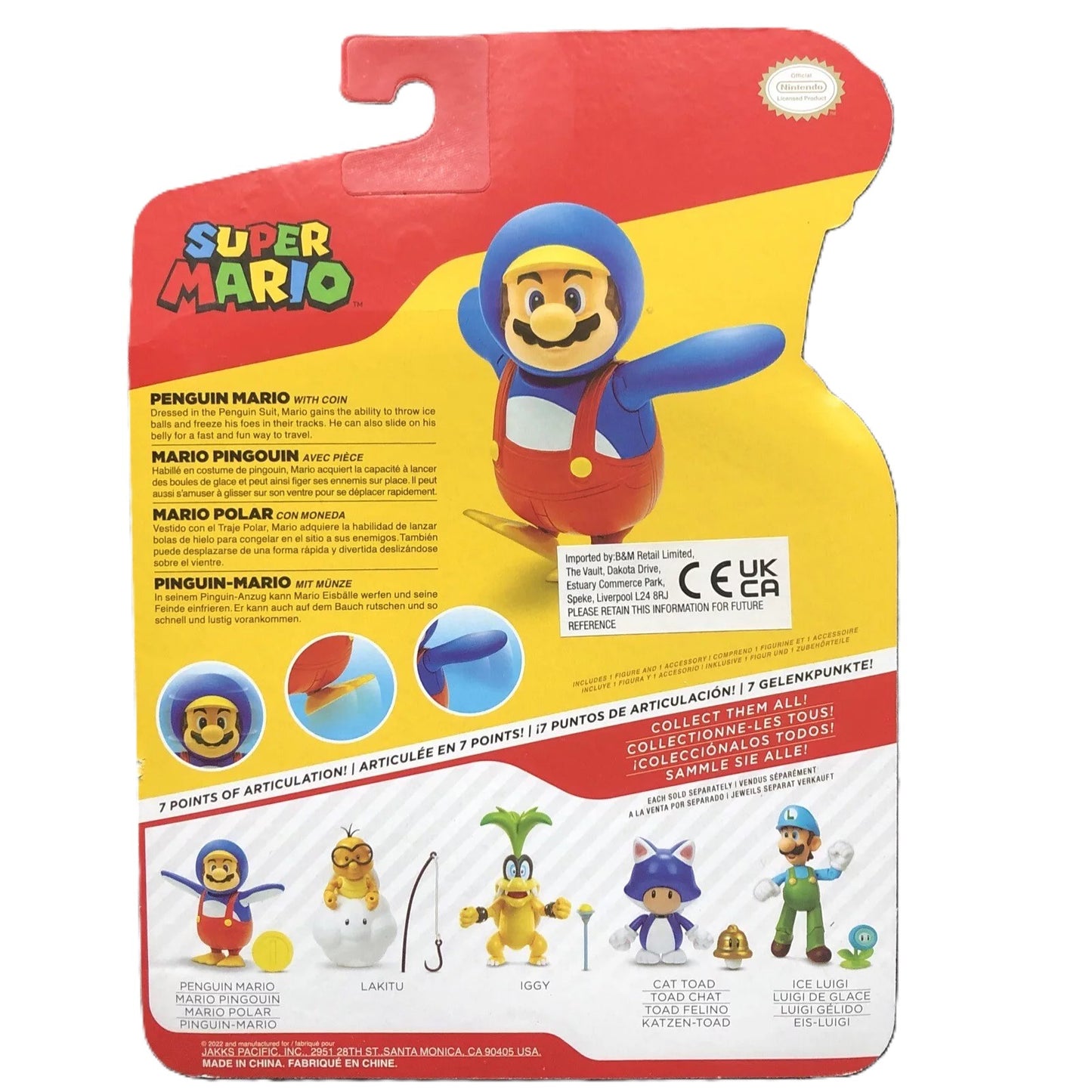 Nintendo Super Mario PENGUIN MARIO 4" Figure + Coin