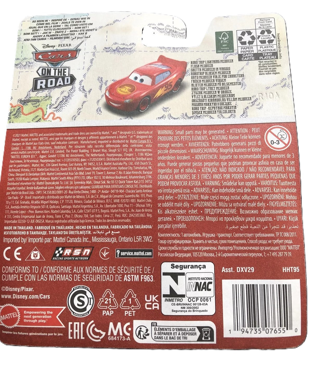 Disney Pixar Cars On the Road Lightning McQueen DXV29