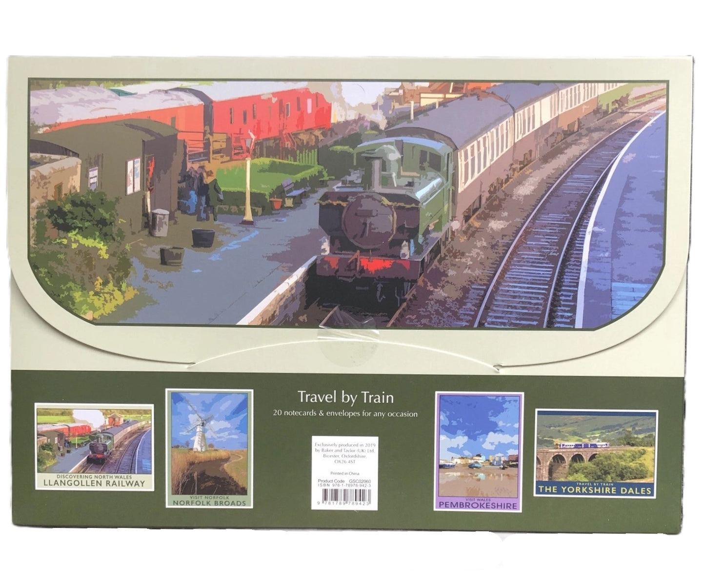 20 NOTECARD & ENVELOPES COLLECTION TRAVEL BY TRAIN