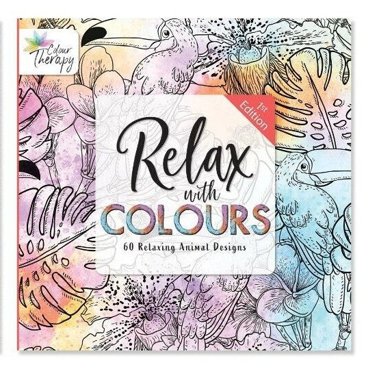 Adult's Colouring Books Anti-Stress Therapy 2 Different Designs