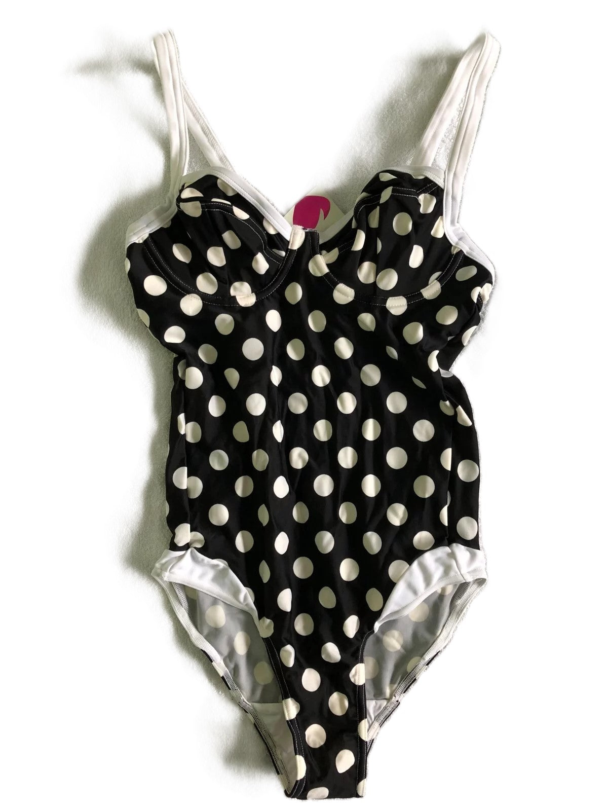 Ex-High Street Polka Dot Swimwear Size 30DD Available in Two Colours