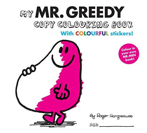 Mr Men Mr Greedy Colouring Book with Stickers Paperback