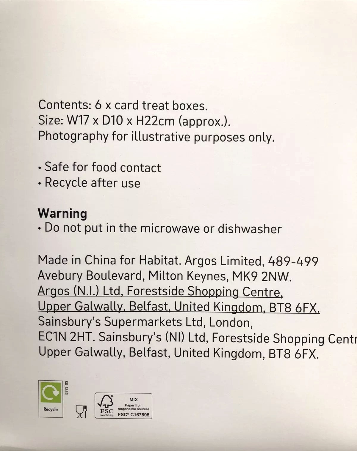 Habitat Ombre Treat Boxes 6 Pack