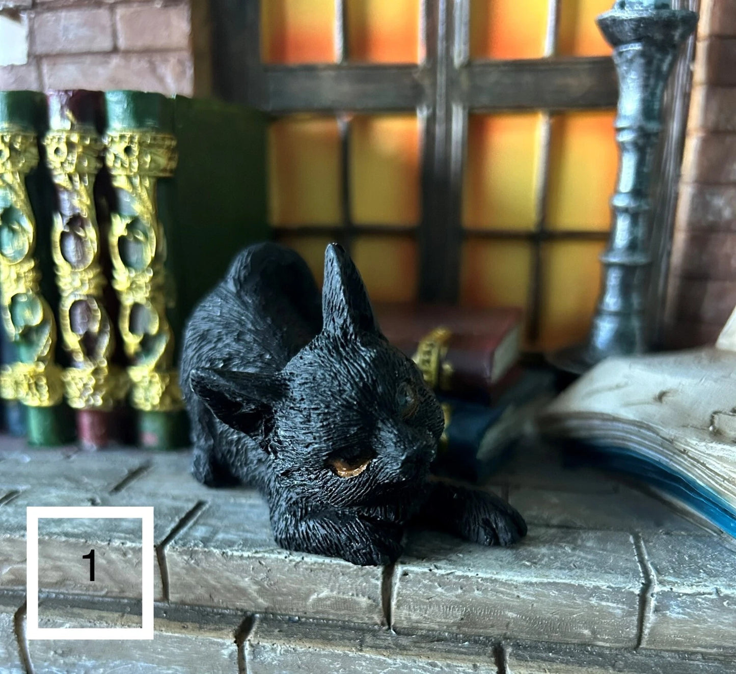 Black Cat Resin Ornament Figurine Single/Set - 12 Different Designes