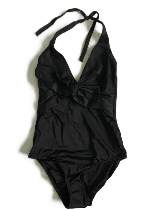 Ex High Street Swimwear One Piece Black Neck Tied Size 12