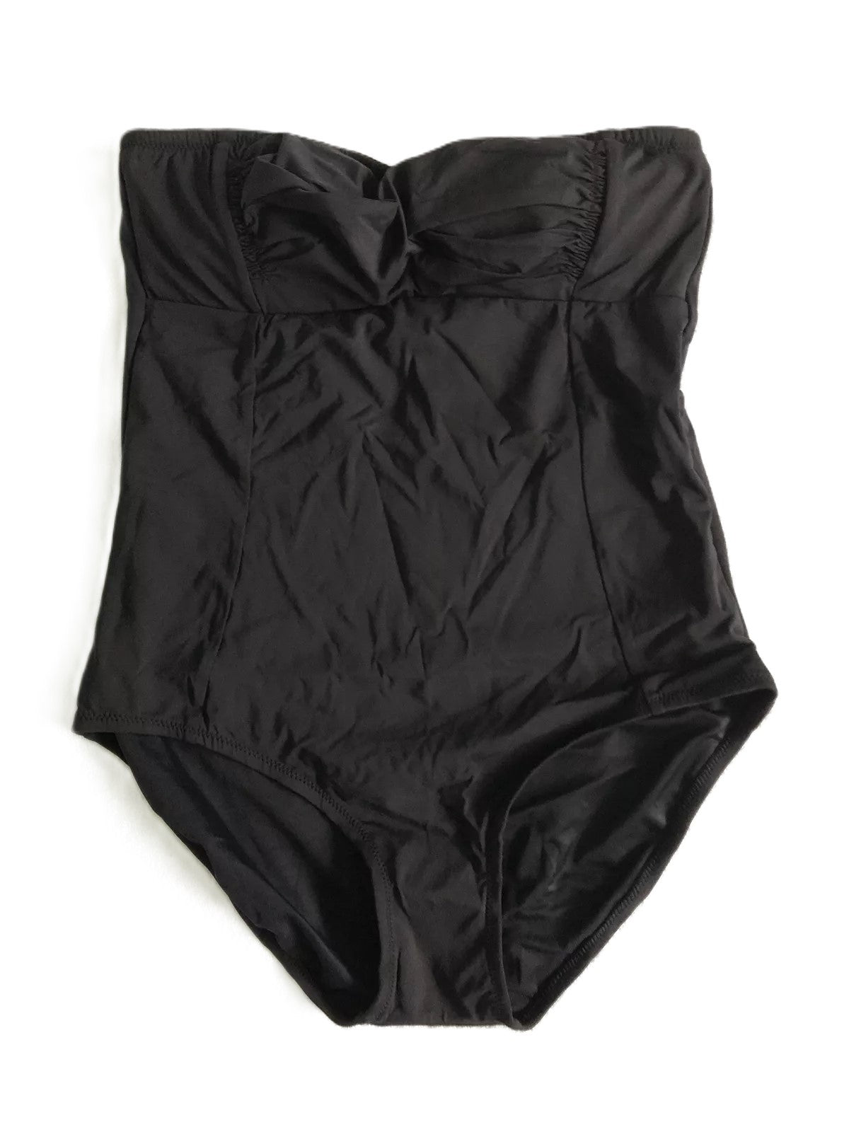 Ex High Street Swimwear Strapless One Piece Black Size 12