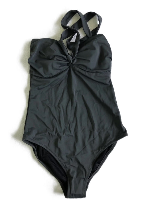 Ex High Street Swimwear One Piece Black Neck Tied Size 12