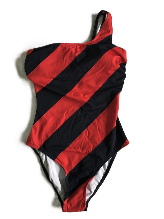 Ex High Street Navy Red Swimwear One Piece Size 12