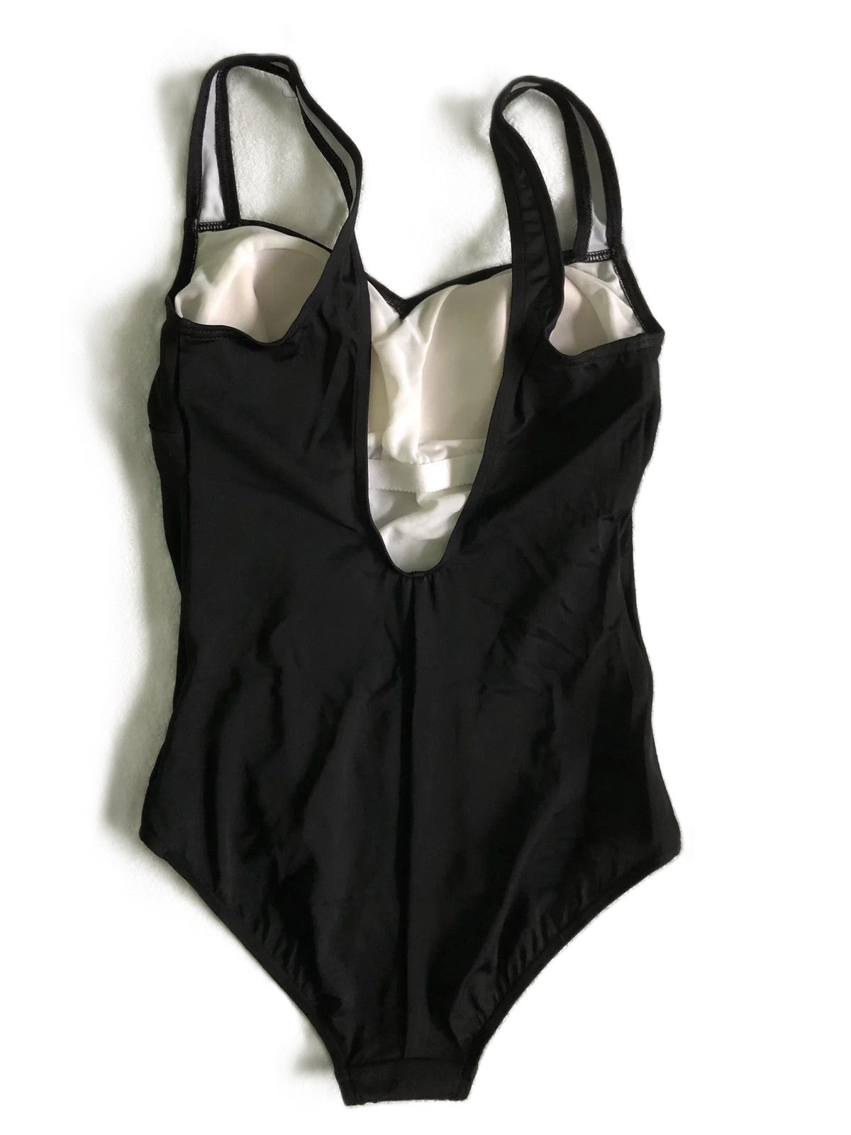 Ex High Street Swimwear One Piece Black with Flower Print Size 12