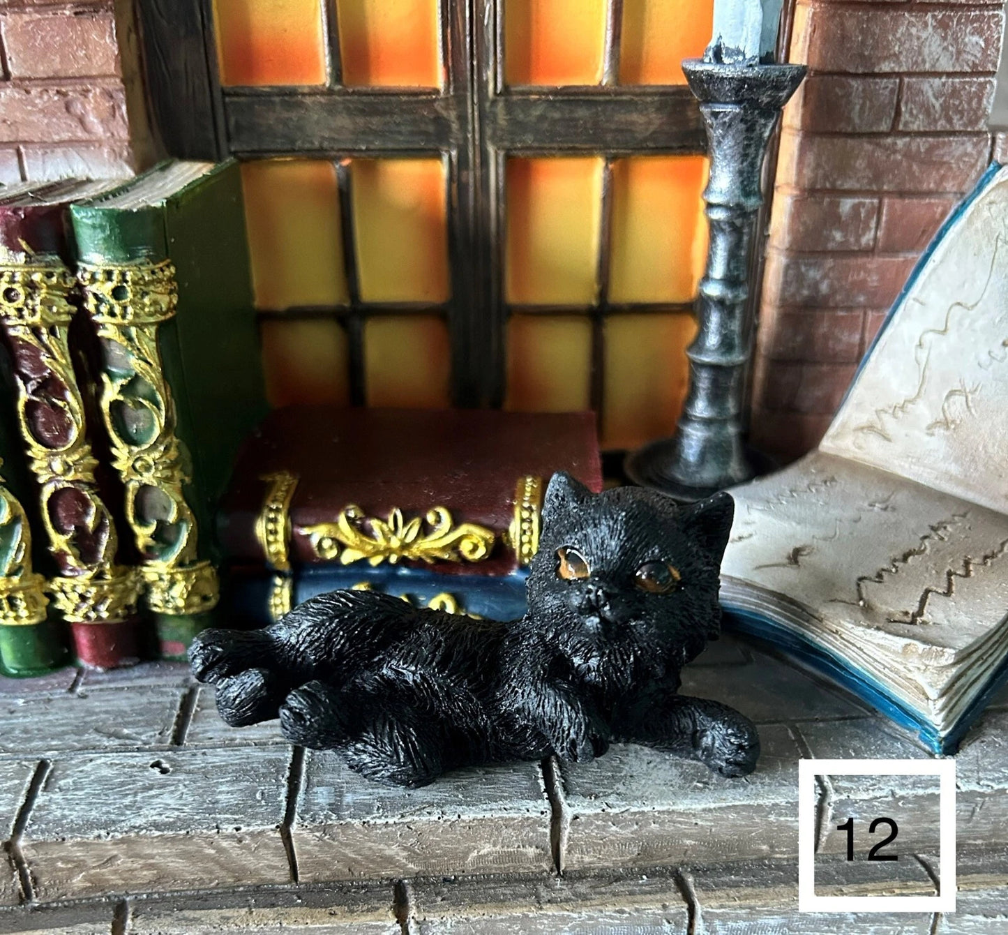 Black Cat Resin Ornament Figurine Single/Set - 12 Different Designes