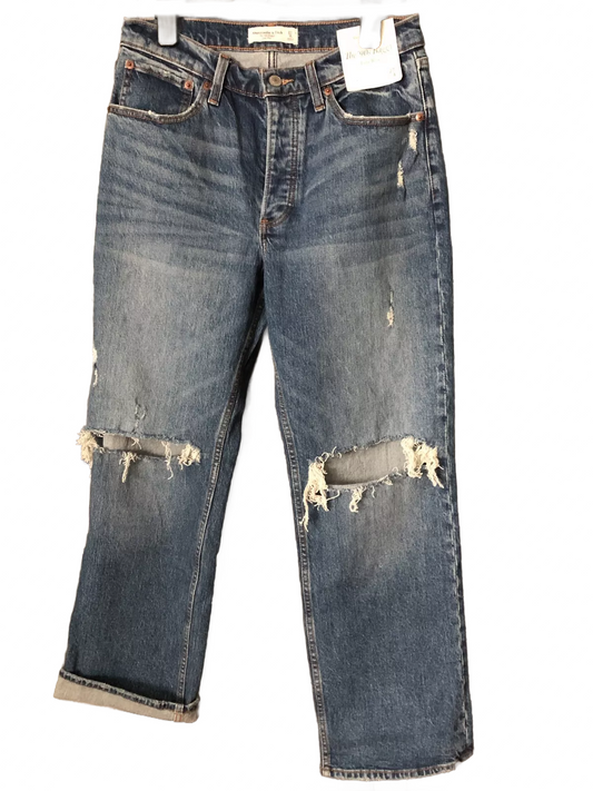 Abercrombie And Fitch Women's Ripped Baggy Jeans Size 8 Short