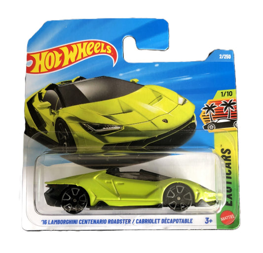 Hot Wheels '16 Lamborghini Centenario Roadster / Cabriolet Décapotable (Exoticars 1/10) JJK74 (2/250)