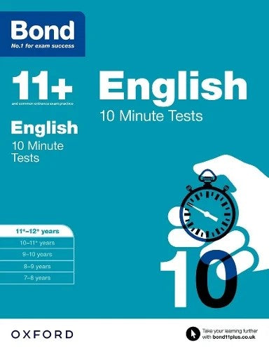 Bond 11+: English: 10 Minute Tests: 11+-12+ years - Bond 11+ (Paperback) Sarah Lindsay