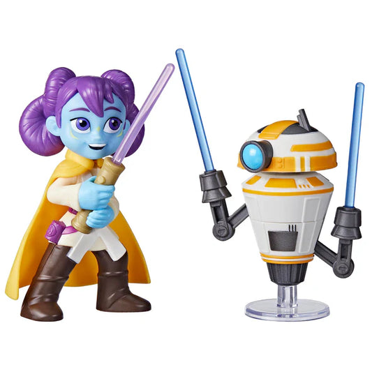 Star Wars Young Jedi Adventures Lys Solay and Training Droid Pop-Up Lightsaber Duel Figures