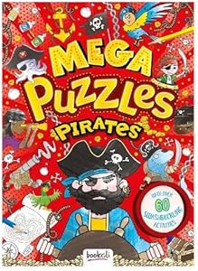 Mega Puzzles: Pirate Paperback Fun Book for Kids