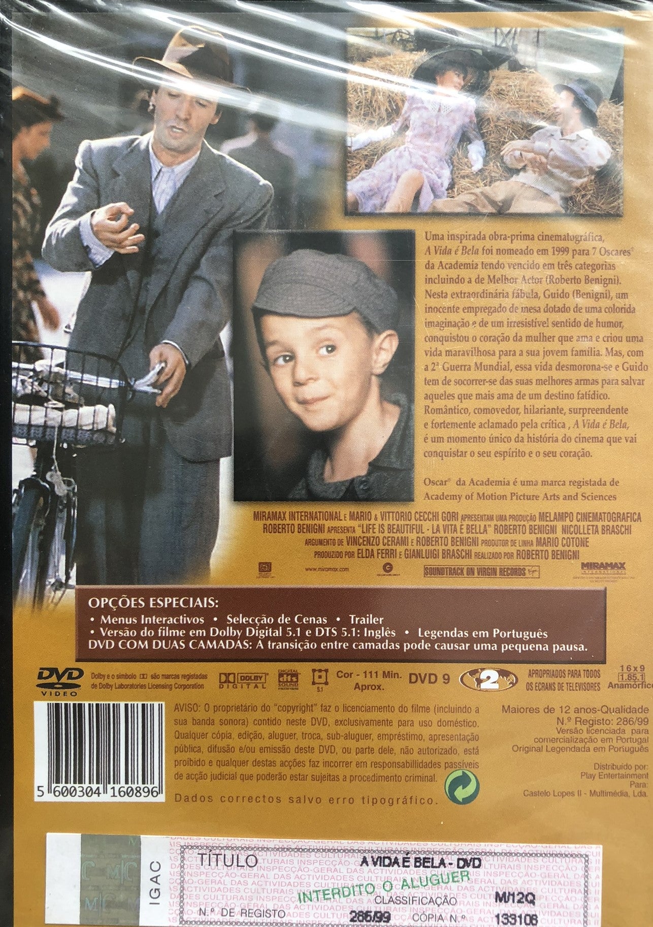A Vida E Bela (Life is Beautiful) DVD Import