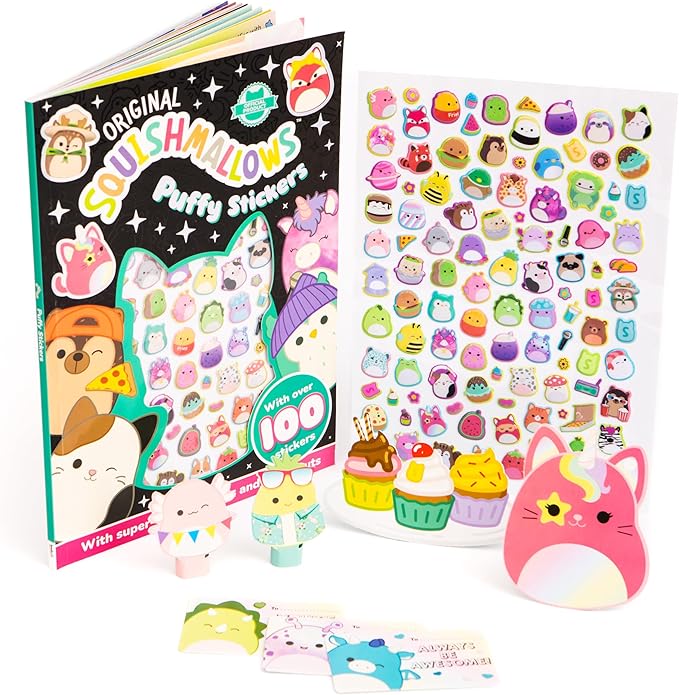 Original Squishmallows Stickers Activity - with Over 100 Puffy Stickers