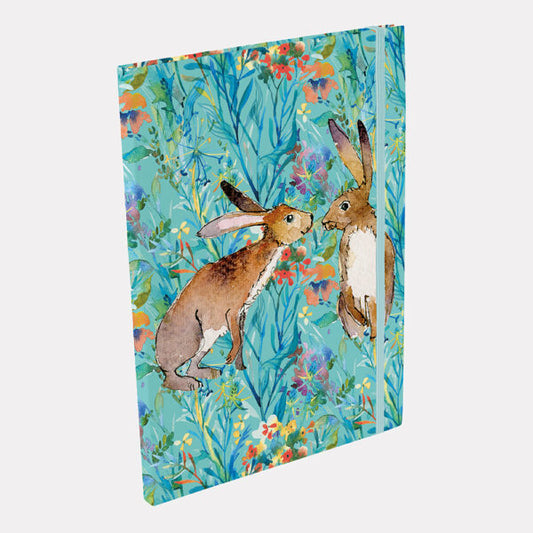 The Gifted Stationery Kissing Hares A4 Notebook