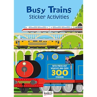 Busy Trains: Sticker Activities With Press-Out Vehicles and Over 300 Stickers (Paperback, 2025)