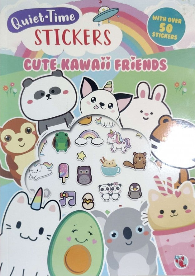 Quiet Time Cute Kawaii Friends Stickers and Activity Book (Paperback, 2025)