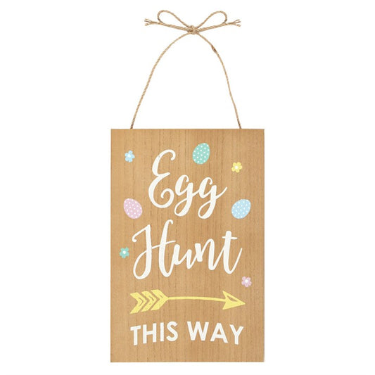 Easter Egg Hunt This Way Wall Plaque