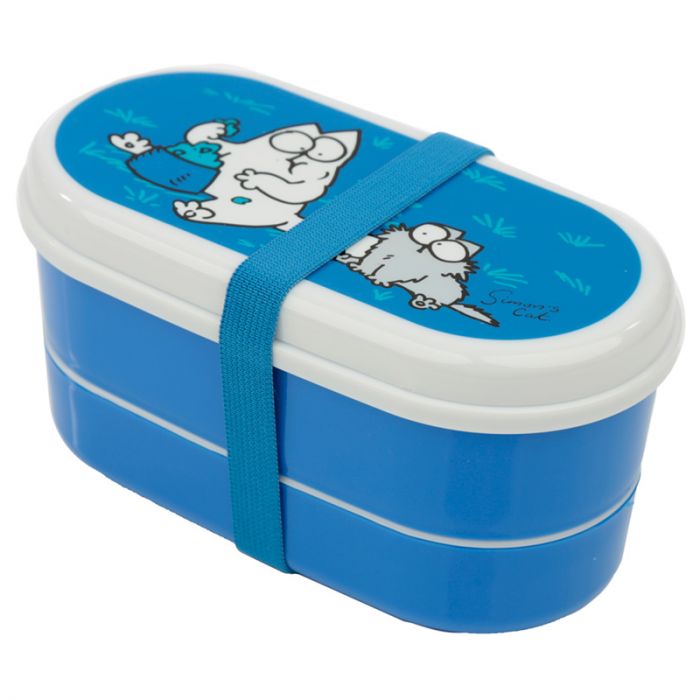 Simon's Cat Stacked Bento Lunch Box with Cutlery