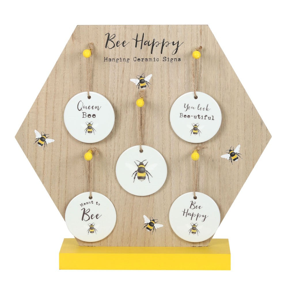 Bee Mini Hanging Sign Set of 5