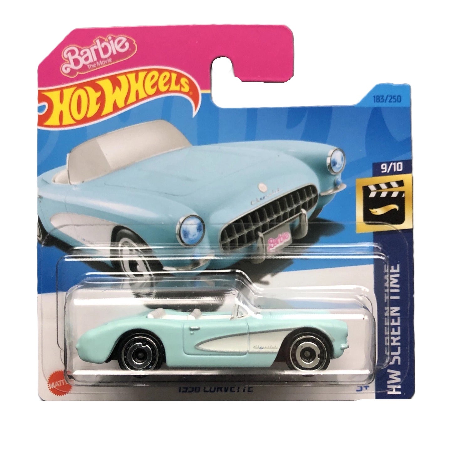 Hot Wheels Barbie The Movie 1956 Corvette HKK87 (HW Screen Time 9/10) 183/250