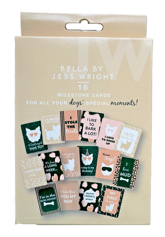 Bella by Jess Wright 16 Milestone Cards for Dog's special Moments