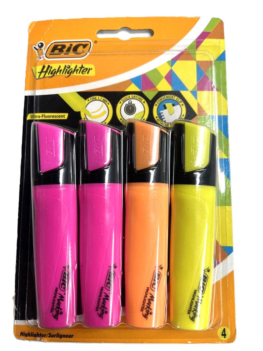 BIC Highlighters Pack of 4