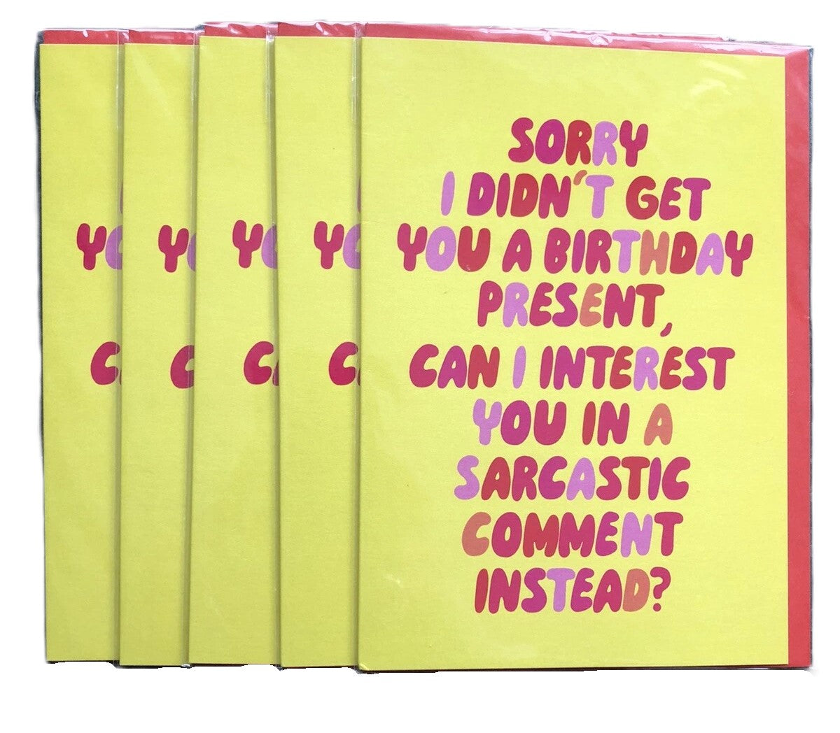 Happy Birthday Cards Funny Cheeky Bundle Lot Of 33 Cards (6 Different Designs)