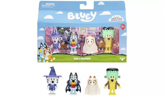Bluey Halloween Costumes 4 Figure Pack Chloe Lucky Bingo Bluey