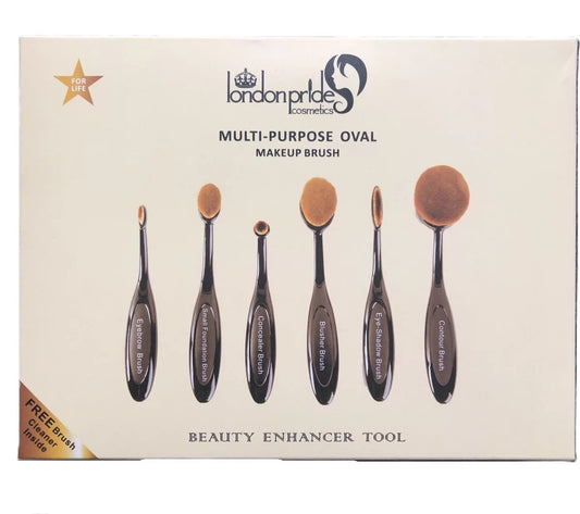 London Pride Cosmetics Multi Purpose Oval Makeup Brush Set