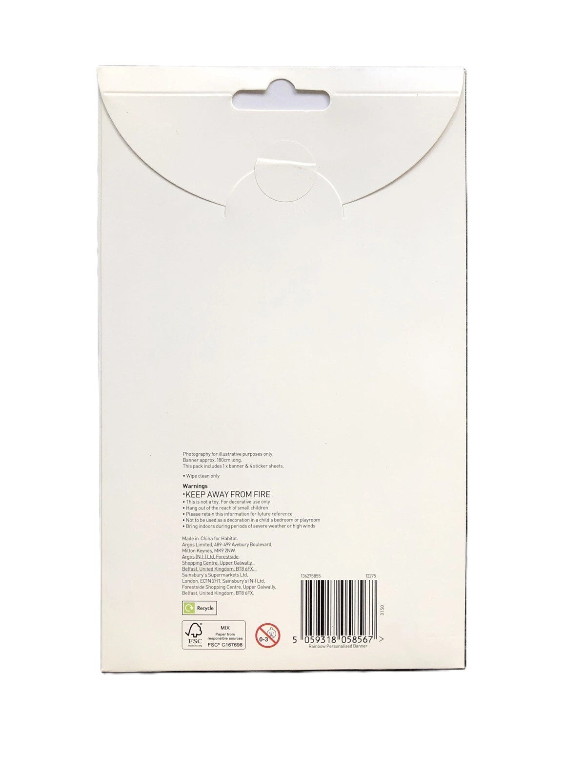 Habitat And Unbranded Birthday Banners Badges